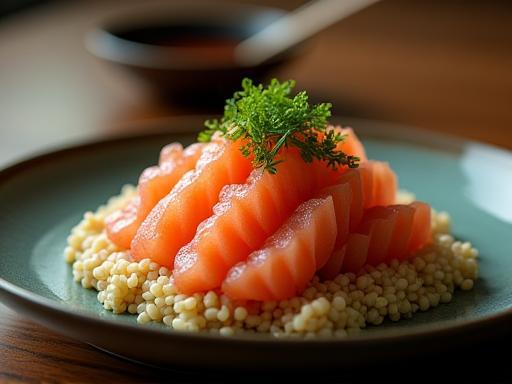A beautifully presented Japanese dish